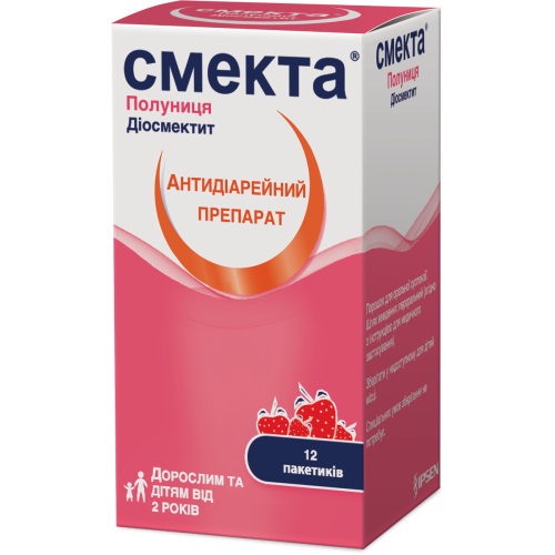 Смекта Клубника 3 г порошок для оральной суспензии №12 в городе Вышгород : цены, характеристики.  - фото №1 Смекта Клубника 3 г порошок для оральной суспензии №12 в городе Вышгород : цены, характеристики.