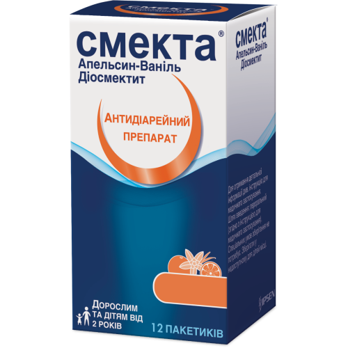 Смекта Апельсин-Ваниль 3 г порошок для оральной суспензии №12  в городе Вышгород : цены, характеристики.  - фото №1 Смекта Апельсин-Ваниль 3 г порошок для оральной суспензии №12  в городе Вышгород : цены, характеристики.
