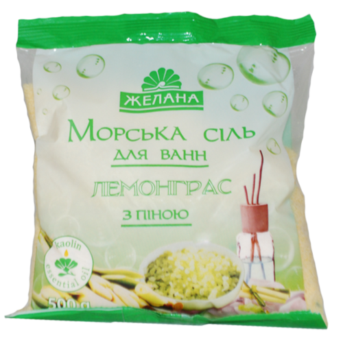 Сіль для ванн Желана Лемонграс з піною 500 г в місті Глобине : ціни, характеристика.  - фото №1 Сіль для ванн Желана Лемонграс з піною 500 г в місті Глобине : ціни, характеристика.