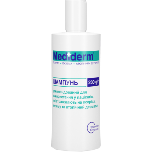 Шампунь Мediderm при псоріазі, екземі, атопічному дерматиті, 200 г недорого - фото №1 Шампунь Мediderm при псоріазі, екземі, атопічному дерматиті, 200 г недорого