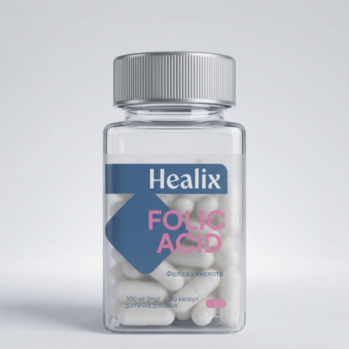 Healix (Хелікс) Фолієва кислота 200 мкг капсули №30 ADD - фото №1 Healix (Хелікс) Фолієва кислота 200 мкг капсули №30 ADD
