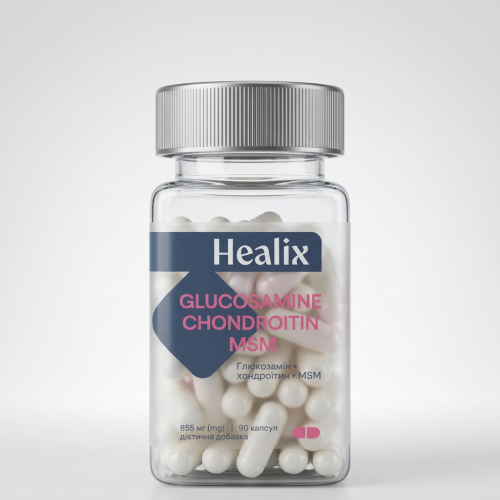 Healix (Хелікс) Глюкозамін, хондроїтин МСМ капсули №90 в інтернет-аптеці - фото №1 Healix (Хелікс) Глюкозамін, хондроїтин МСМ капсули №90 в інтернет-аптеці