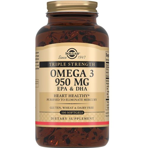Solgar (Солгар) Omega-3 тройная сила 950 мг капсулы №100 в городе Софиевка : цены, характеристики.  - фото №1 Solgar (Солгар) Omega-3 тройная сила 950 мг капсулы №100 в городе Софиевка : цены, характеристики.