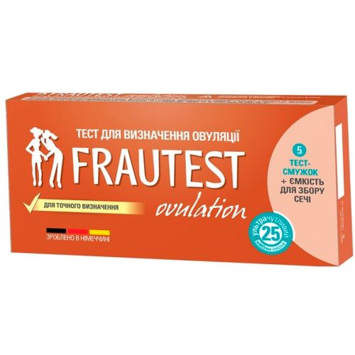 Тест для визначення овуляції Frautest Ovulation, 5 шт. в місті Канів : ціни, характеристика.  - фото №1 Тест для визначення овуляції Frautest Ovulation, 5 шт. в місті Канів : ціни, характеристика.