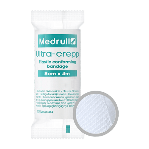 Бинт эластичный Medrull Ultra-crepp высокой растяжимости 4 м х 8 см в городе Софиевка : цены, характеристики.  - фото №1 Бинт эластичный Medrull Ultra-crepp высокой растяжимости 4 м х 8 см в городе Софиевка : цены, характеристики.