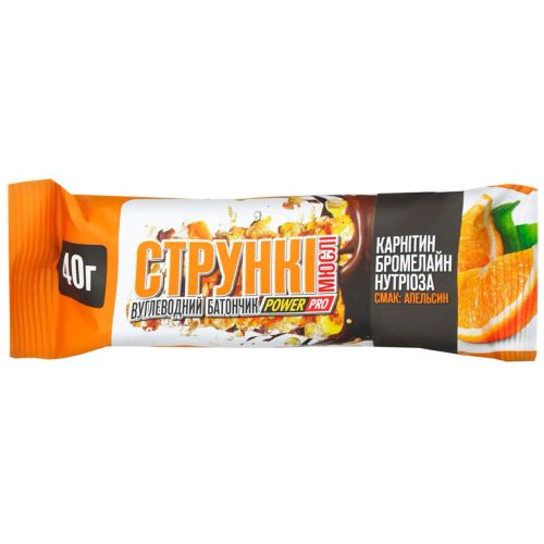 Батончик вуглеводний Power Pro Стрункі мюслі зі смаком апельсина, 40 г в місті Глобине : ціни, характеристика.  - фото №1 Батончик вуглеводний Power Pro Стрункі мюслі зі смаком апельсина, 40 г в місті Глобине : ціни, характеристика.