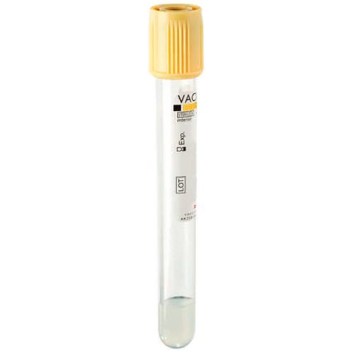 Вакуумная пробирка Vacutest с гелем и активатором свертывания 13х75 мм, желтая крышка в городе Канев : цены, характеристики.  - фото №1 Вакуумная пробирка Vacutest с гелем и активатором свертывания 13х75 мм, желтая крышка в городе Канев : цены, характеристики.