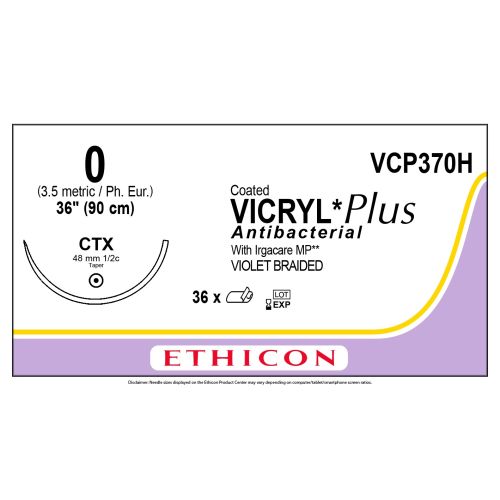 Шовний матеріал Вікрил Плюс 0 фіолетовий (1/2 кола) голка колюча 48 мм 90 см VCP370H в місті Вишгород : ціни, характеристика.  - фото №1 Шовний матеріал Вікрил Плюс 0 фіолетовий (1/2 кола) голка колюча 48 мм 90 см VCP370H в місті Вишгород : ціни, характеристика.