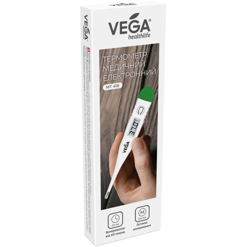 Термометр Vega електронний медичний МТ 418 (простий) в місті Харків : ціни, характеристика.  - фото №1 Термометр Vega електронний медичний МТ 418 (простий) в місті Харків : ціни, характеристика.