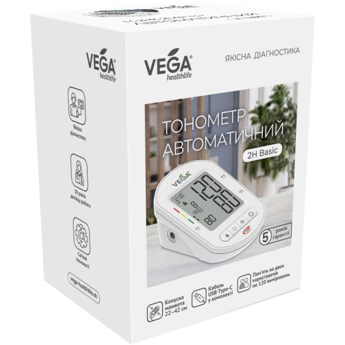 Тонометр Vega (Вега) 2H Basic автоматичний фото - фото №1 Тонометр Vega (Вега) 2H Basic автоматичний фото