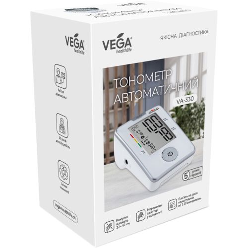 Тонометр Vega VA-330 автоматический цифровой в городе Львов : цены, характеристики.  - фото №1 Тонометр Vega VA-330 автоматический цифровой в городе Львов : цены, характеристики.