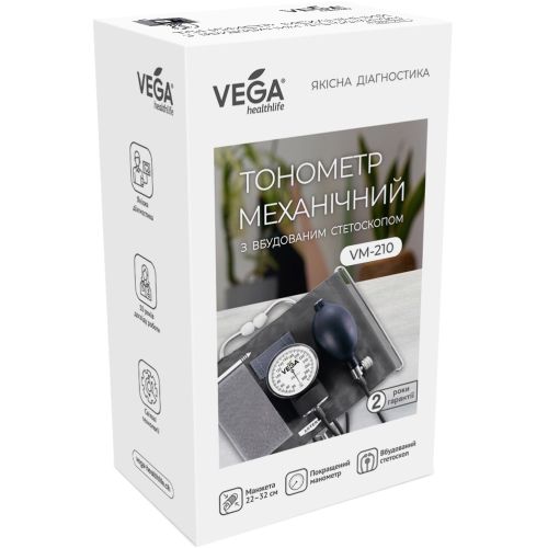 Тонометр Vega VM-210 (механічний) в місті Сквира : ціни, характеристика. - фото №1 Тонометр Vega VM-210 (механічний) в місті Сквира : ціни, характеристика.