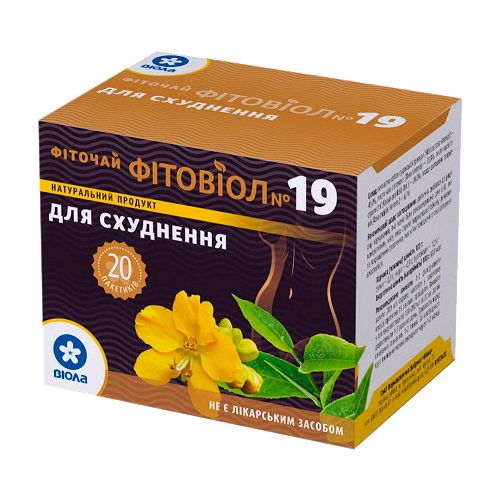 Фиточай Фитовиол №19 Для похудения 1,5г, фильтр-пакет, 20 шт. в місті Глобине : ціни, характеристика.  - фото №1 Фиточай Фитовиол №19 Для похудения 1,5г, фильтр-пакет, 20 шт. в місті Глобине : ціни, характеристика.