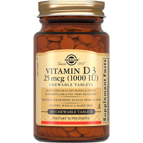 Solgar (Солгар) Вітамін Д3 1000 МО жувальні таблетки №100 в місті Березань : ціни, характеристика.  - фото №1 Solgar (Солгар) Вітамін Д3 1000 МО жувальні таблетки №100 в місті Березань : ціни, характеристика.
