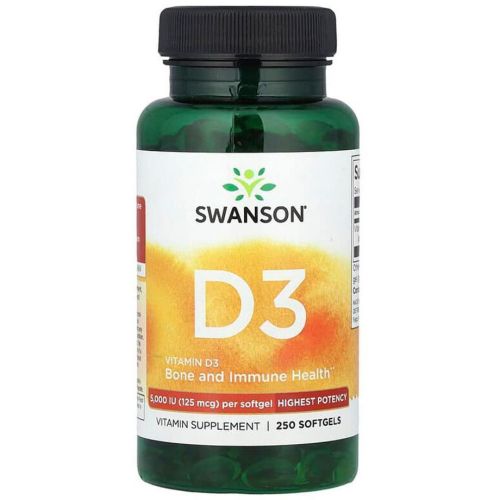 Swanson (Свенсон) Вітамін D3 Vitamin D3 Highest Potency 5000 МО (125 мкг) капсули №250 в місті Брюховичі : ціни, характеристика. - фото №1 Swanson (Свенсон) Вітамін D3 Vitamin D3 Highest Potency 5000 МО (125 мкг) капсули №250 в місті Брюховичі : ціни, характеристика.