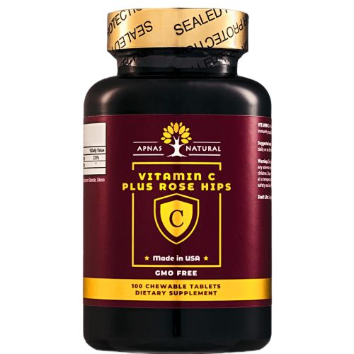 Apnas Natural (Апнас Натурал) Вітамін С плюс Шипшина таблетки жувальні №100 в місті Березань : ціни, характеристика.  - фото №1 Apnas Natural (Апнас Натурал) Вітамін С плюс Шипшина таблетки жувальні №100 в місті Березань : ціни, характеристика.