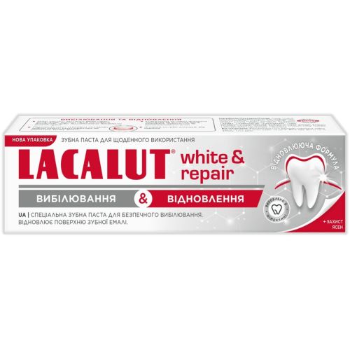 Зубна паста Lacalut (Лакалут) White&Repair Перлина 75 г в місті Одеса : ціни, характеристика. - фото №1 Зубна паста Lacalut (Лакалут) White&Repair Перлина 75 г в місті Одеса : ціни, характеристика.