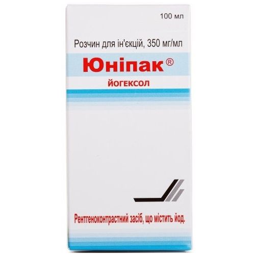 Юнипак 350 мг/мл раствор для инъекций флакон 100 мл в городе Богородчаны : цены, характеристики.  - фото №1 Юнипак 350 мг/мл раствор для инъекций флакон 100 мл в городе Богородчаны : цены, характеристики.