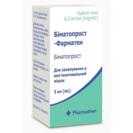 Біматопрост-Фарматен 0,3 мг/мл краплі очні 3 мл