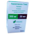 Паклітаксел-ТЕВА конц. д/пр. інф. р-ра 6 мг/мл 50 мл (300 мг) №1 фл. - фото №1 Паклітаксел-ТЕВА конц. д/пр. інф. р-ра 6 мг/мл 50 мл (300 мг) №1 фл. ADD foto 1