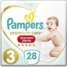 Подгузники-трусики Pampers Premium Care Pants 3 Midi (6-11 кг) №28  в аптеке foto 1