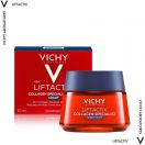 Крем догляд Vichy Liftactiv Collagen Specialist антивіковий нічний з ефектом корекції зморшок 50 мл недорого foto 2