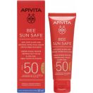 Крем Apivita Bee Sun Safe для обличчя сонцезахисний проти пігментних плям SPF50 з відтінком 50 мл ціна foto 1