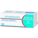 Праміпекс 0,25 мг таблетки №30 недорого foto 1