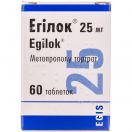 Егілок 25 мг таблетки №60  в Україні foto 1