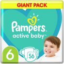 Підгузка Pampers Active Baby Giant, р.6 (13-18 кг) 56 шт. ціна foto 2