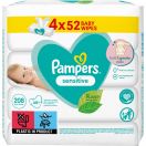 Серветки вологі Pampers Sensitive 208 шт. (4 уп. по 52 шт.) недорого foto 1