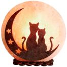 Соляная лампа Коты на Луне 3-4 кг, sl064* ADD foto 1