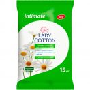 Серветки вологі Lady Cotton для інтимної гігієни з ромашкою 15 шт в інтернет-аптеці foto 1