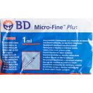 Шприц BD Micro-Fine U-100 1 мл №10 в аптеці foto 1