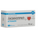 Лізиноприл-Астрафарм 10 мг таблетки №60 купити foto 1