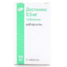 Достинекс 0,5 мг таблетки №2 в аптеці foto 1