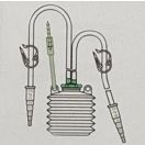 Комплект для дренажу типу В з двома відсмоктувальними трубками 150 мл ADD foto 2