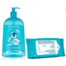 Набір Bioderma ABCDerm Гель 1 л + ABCDerm Н2О Серветки фото foto 1