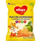 Рисові коржики Milupa (Мілупа) з морквою та яблуком для харчування дітей від 7-ми місяців 40 г фото foto 1