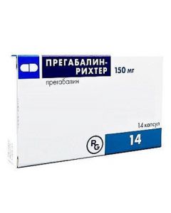 Прегабалін-Ріхтер капсули 150 мг №14 (14х1) блист. ADD
