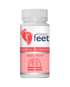 Тальк для ніг Happy Feet Контроль пітливості ялівець, 50 г замовити