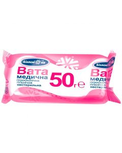 Вата Білосніжка медична нестерильна ролик 50 г  замовити
