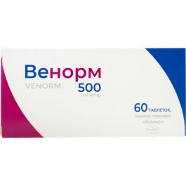 Венорм 500 мг таблетки №60 Тернофарм ТОВ (Україна, Тернопіль) купити за ...