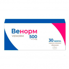 Венорм 500 мг таблетки №30 - інструкція, склад, ціна. Купить в Аптека ...