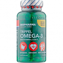 Концентрат Biopharma Tripple Omega-3 із вітамінами A, D, E преміум клас ...